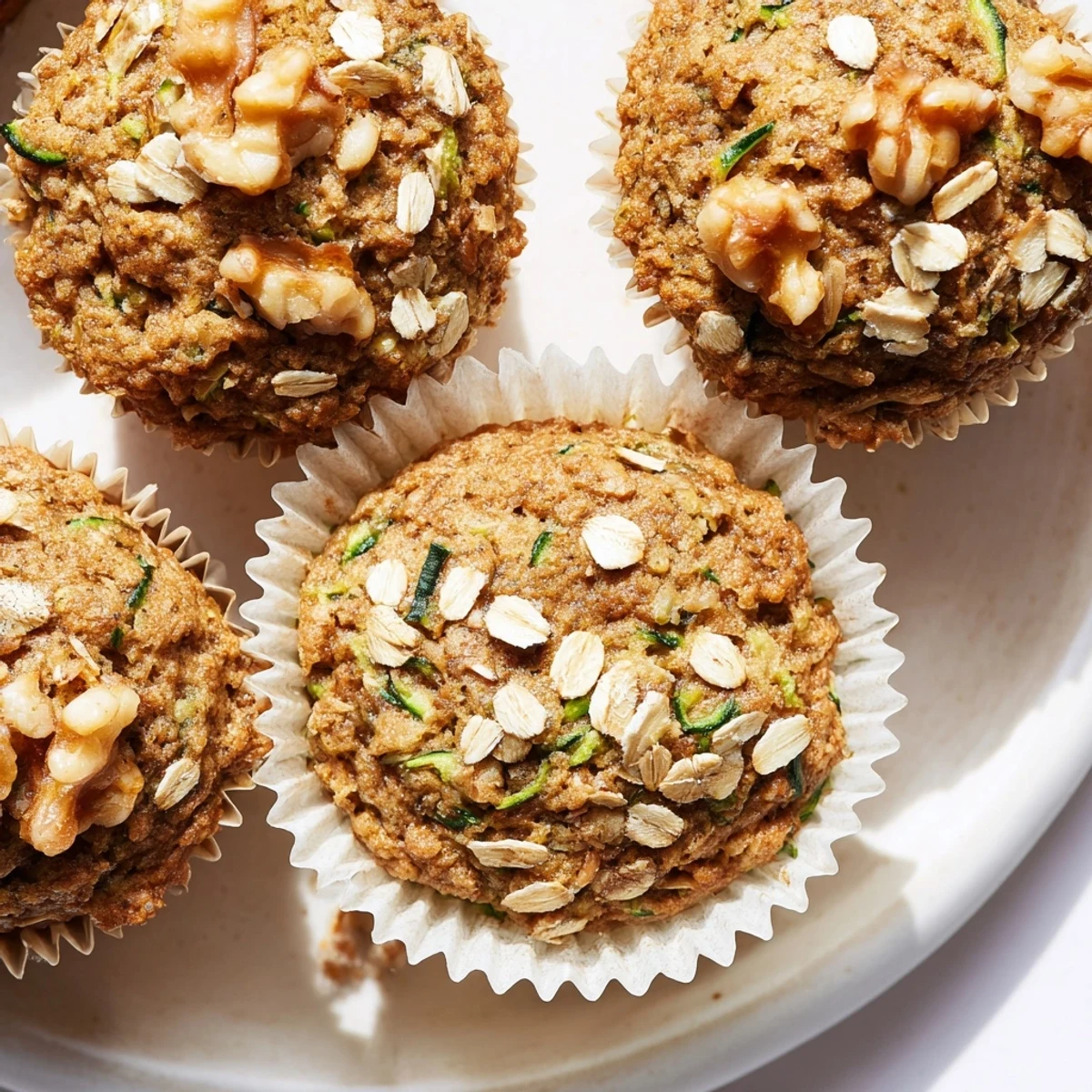 Golden-brown breakfast muffins filled with zucchini, perfect and ready for busy mornings.