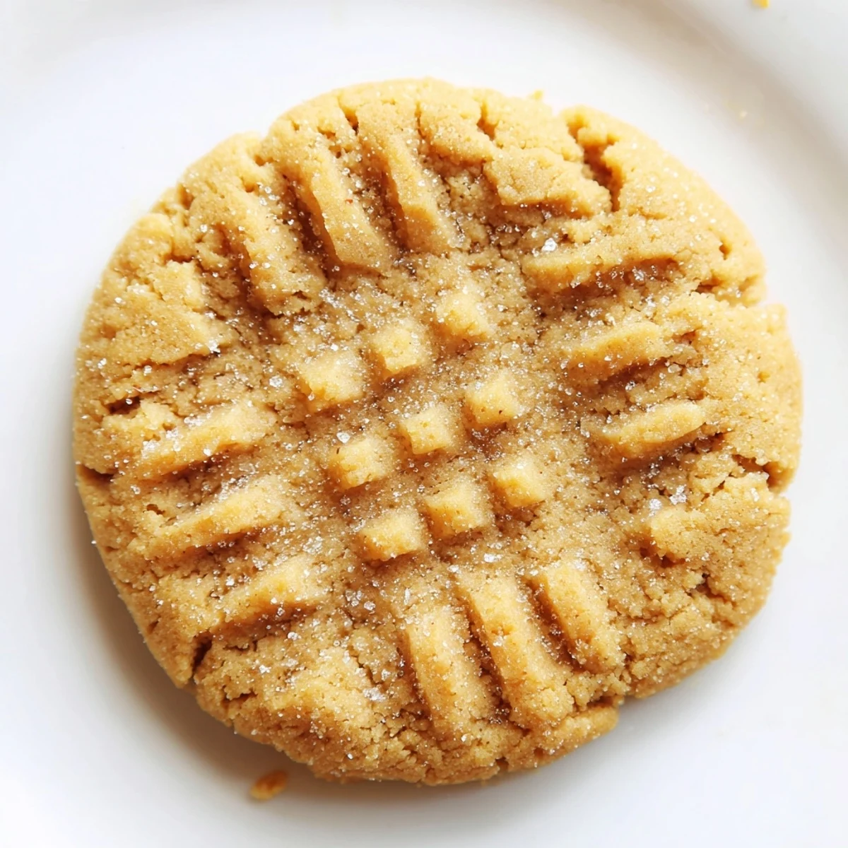 A close-up of freshly baked flourless peanut butter cookies, still warm and slightly cracked on top.