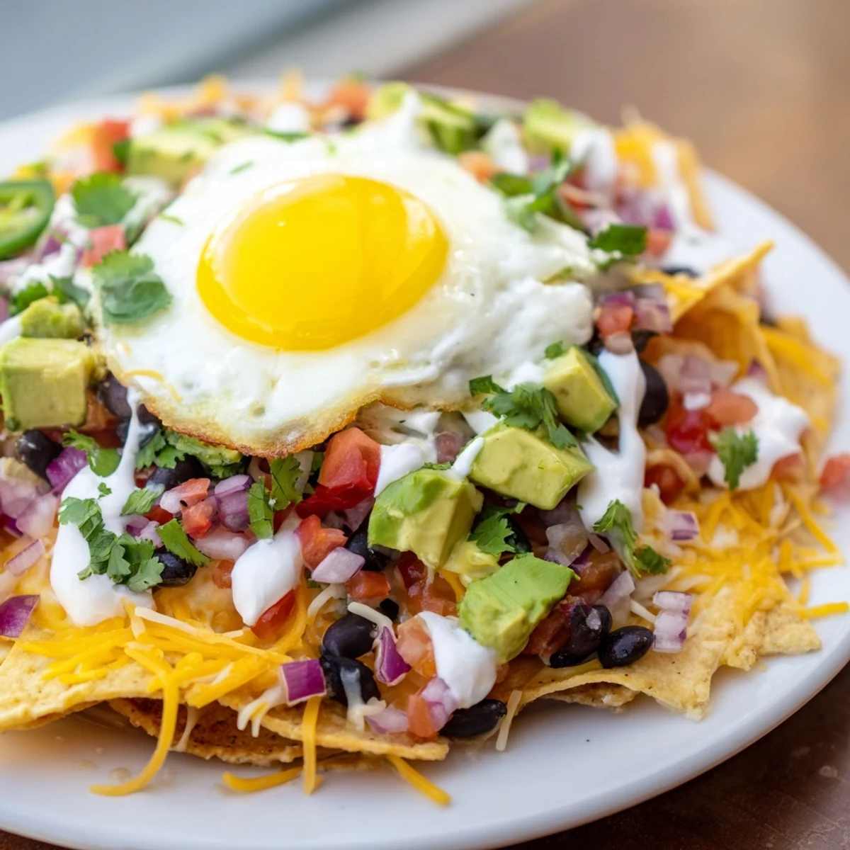 Egg-Topped Breakfast Nachos