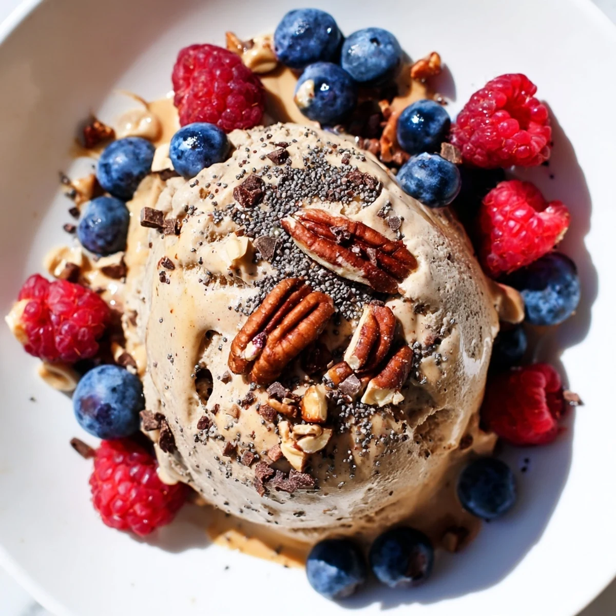 Delicious and refreshing Protein Ice Cream Bowl, an easy, high-protein dessert option.
