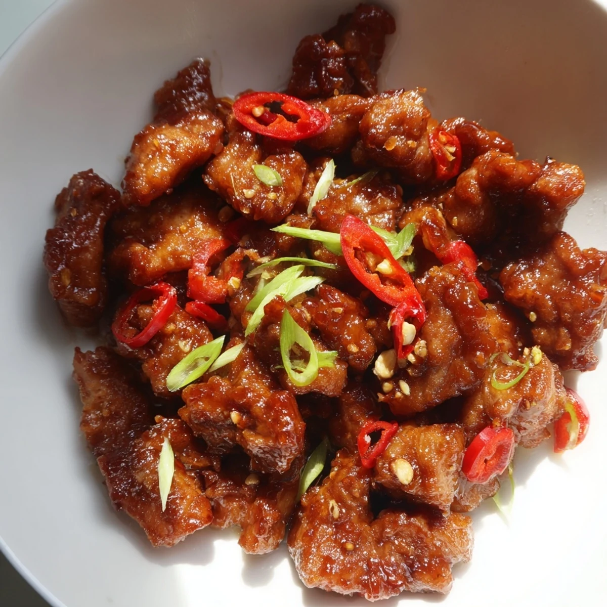 Glossy, caramelized Vietnamese Caramel Chicken, served sizzling hot, ready to savor the sweet and savory sauce.