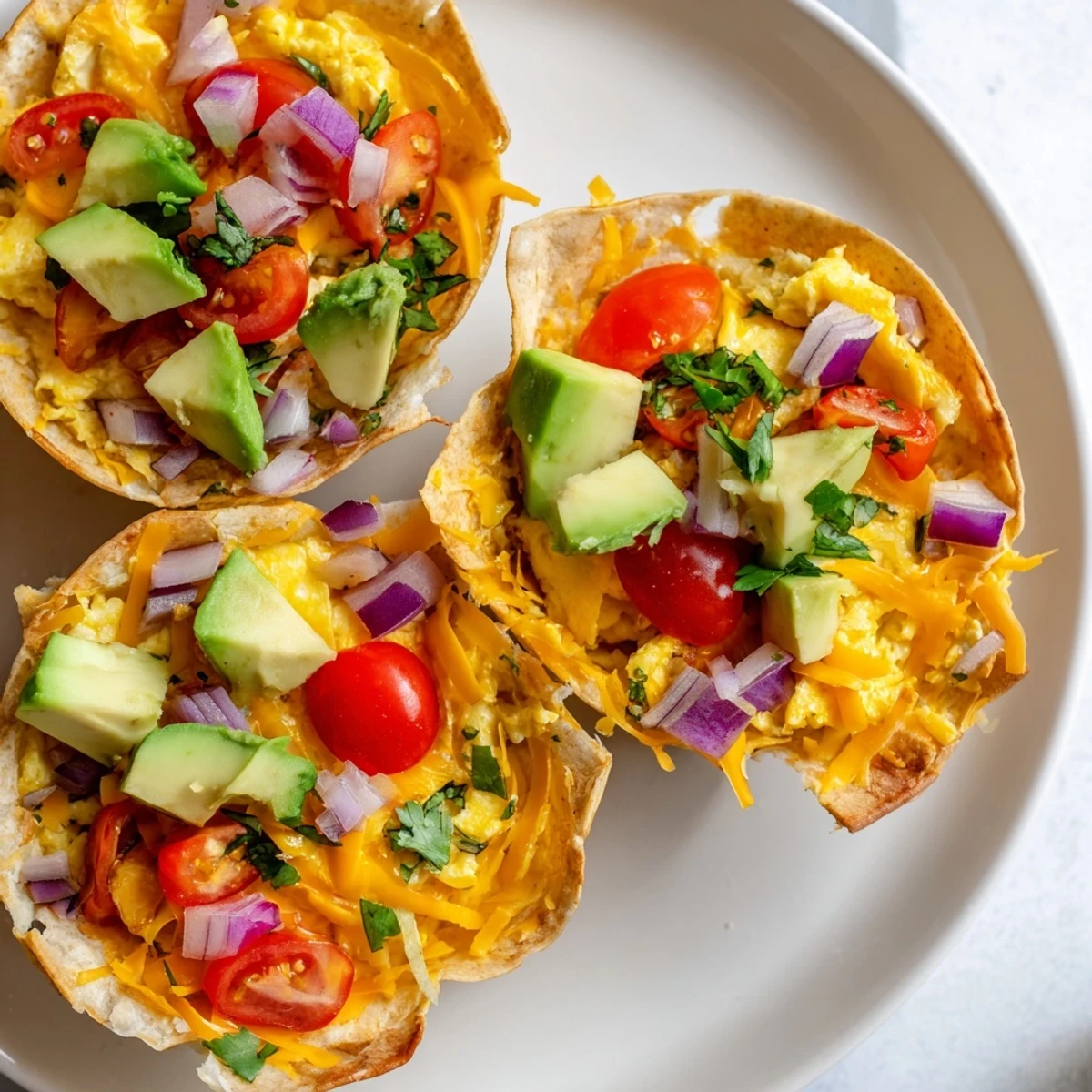 Golden baked tortillas hold savory eggs and cheese in these crowd-pleasing Sheet Pan Breakfast Tacos, perfect for a weekend brunch.