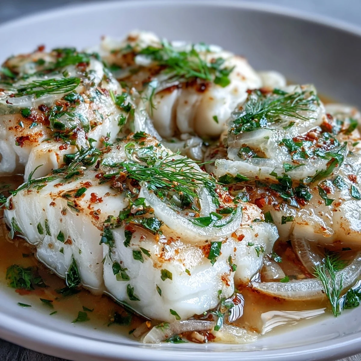Bright citrus notes pair with silky poached cod and shaved fennel in this elegant, gluten-free Mediterranean main course for family dining.