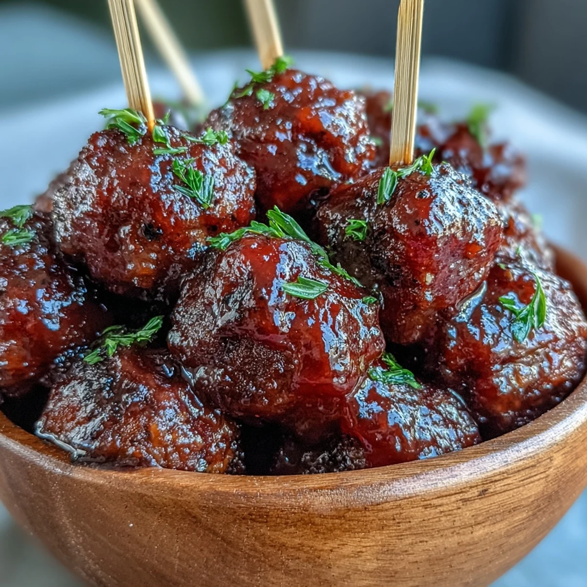 Glossy grape jelly and chili sauce meatballs simmer in a slow cooker, steam rising from the sweet and tangy glaze.  