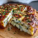 Spring Brunch Frittata with Asparagus and Goat Cheese: a fluffy, golden-baked egg dish with tender asparagus, creamy goat cheese, and fresh herbs, perfect for a light spring meal.