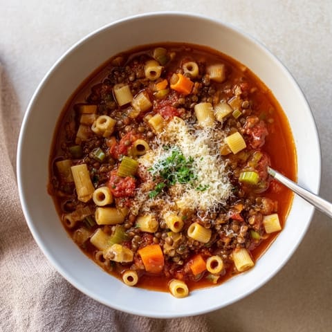 Ditalini Lentil Soup