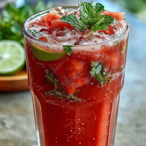 Watermelon Lime Sparkling Punch