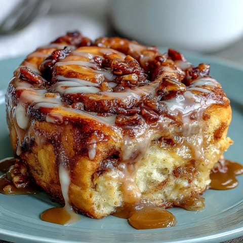 Cinnamon Roll Pancake Casserole with Cream Cheese Glaze: golden-baked casserole swirled with cinnamon sugar and topped with a rich cream cheese glaze for a sweet breakfast treat.
