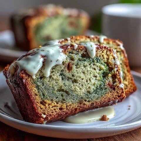 Matcha swirl banana bread with vibrant green matcha marbled into sweet, moist banana batter for a stunning visual and flavor combination.