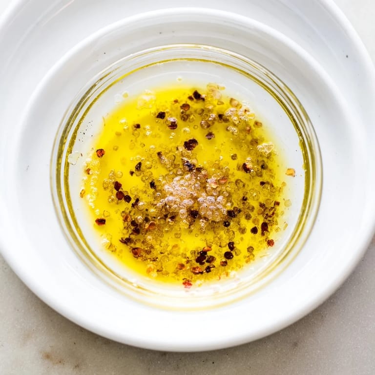 Homemade Simple Honey Vinaigrette Salad Dressing glistens, with a perfect balance of sweet and tangy flavors.