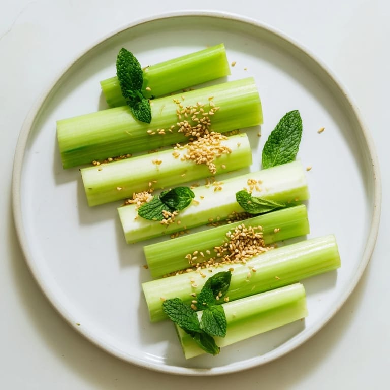 Visualize The Bamboo Zen: cool cucumber and celery sticks ready to be dipped and enjoyed.