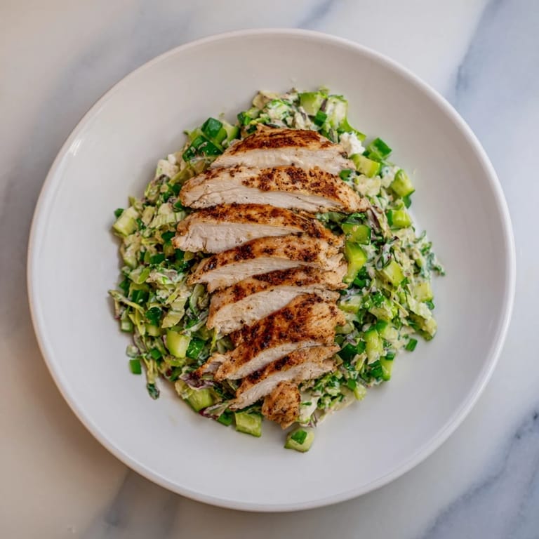 Freshly made Green Goddess Chicken Wraps, showcasing juicy grilled chicken with colorful cabbage.