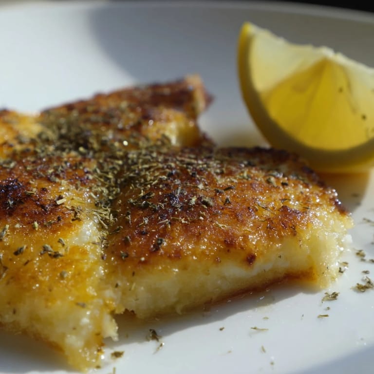 Warm, pan-fried Greek Saganaki cheese appetizer, dusted with oregano and freshly ground pepper.