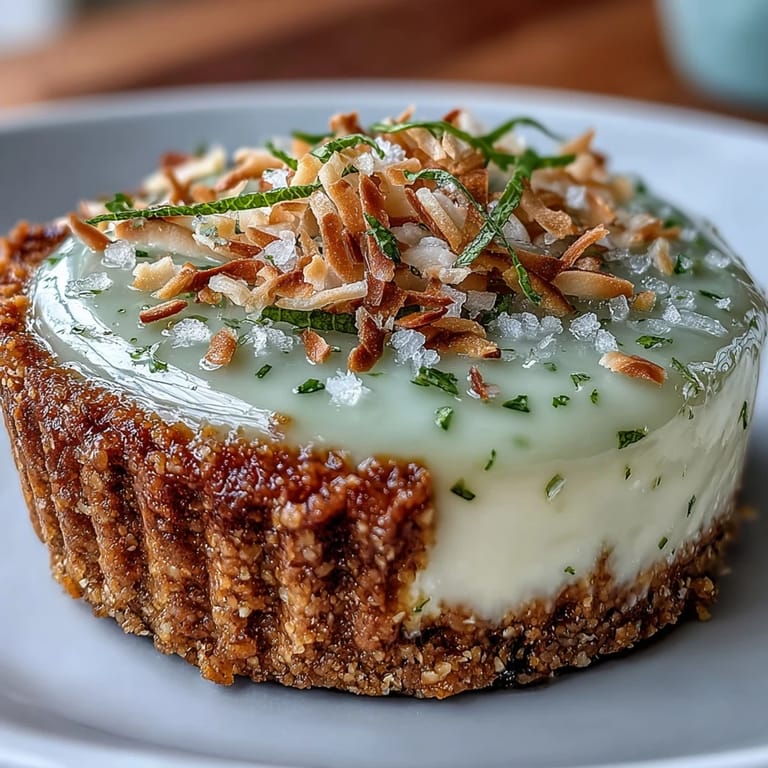 A slice of refreshing Coconut Lime Tart, ready to enjoy.