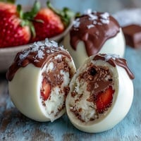 Dubai Chocolate Strawberry Easter Eggs with Crunch Filling, golden-dusted and artfully crafted, a luxurious springtime treat.  