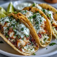 Fresh coconut lime grilled fish tacos with zesty slaw and creamy coconut crema, served on warm tortillas for a vibrant summer meal.