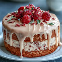 Elegant Bridal Shower Rosé Velvet Cake with shimmering gold drip.